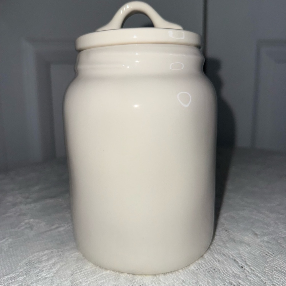 Rae Dunn COCOA Canister jar‎ Cream with red lettering. Like new - Picture 7 of 12